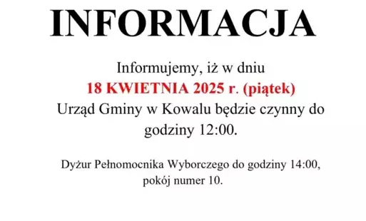 Zdjęcie do W Wielki Piątek Urząd czynny kr&oacute;cej