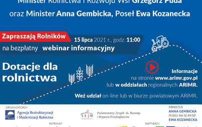 Zdjęcie do Bezpłatny webinar informacyjny dla rolnik&oacute;w