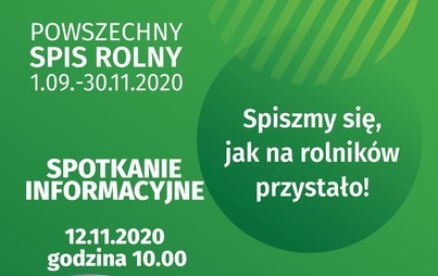 Zdjęcie do Zapraszamy na spotkanie informacyjne w sprawie Spisu Rolnego 12.11.