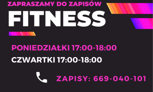 Zdjęcie do Zapraszamy na zajęcia fitness!