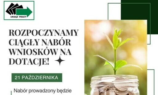 Zdjęcie do Powiatowy Urząd Pracy we Włocławku ogłasza ciągły nab&oacute;r wniosk&oacute;w na dotacje.