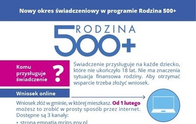 Zdjęcie do Nowy okres zasiłkowy w programie 500+