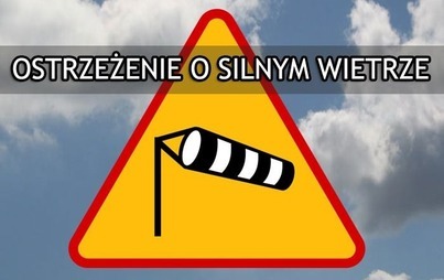 Zdjęcie do Ostrzeżenie meteorologiczne  o silnym wietrze