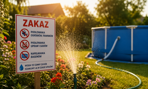 Zdjęcie do Komunikat &ndash; zakaz podlewania ogr&oacute;dk&oacute;w i napełniania basen&oacute;w wodą z gminnej sieci wodociągowej